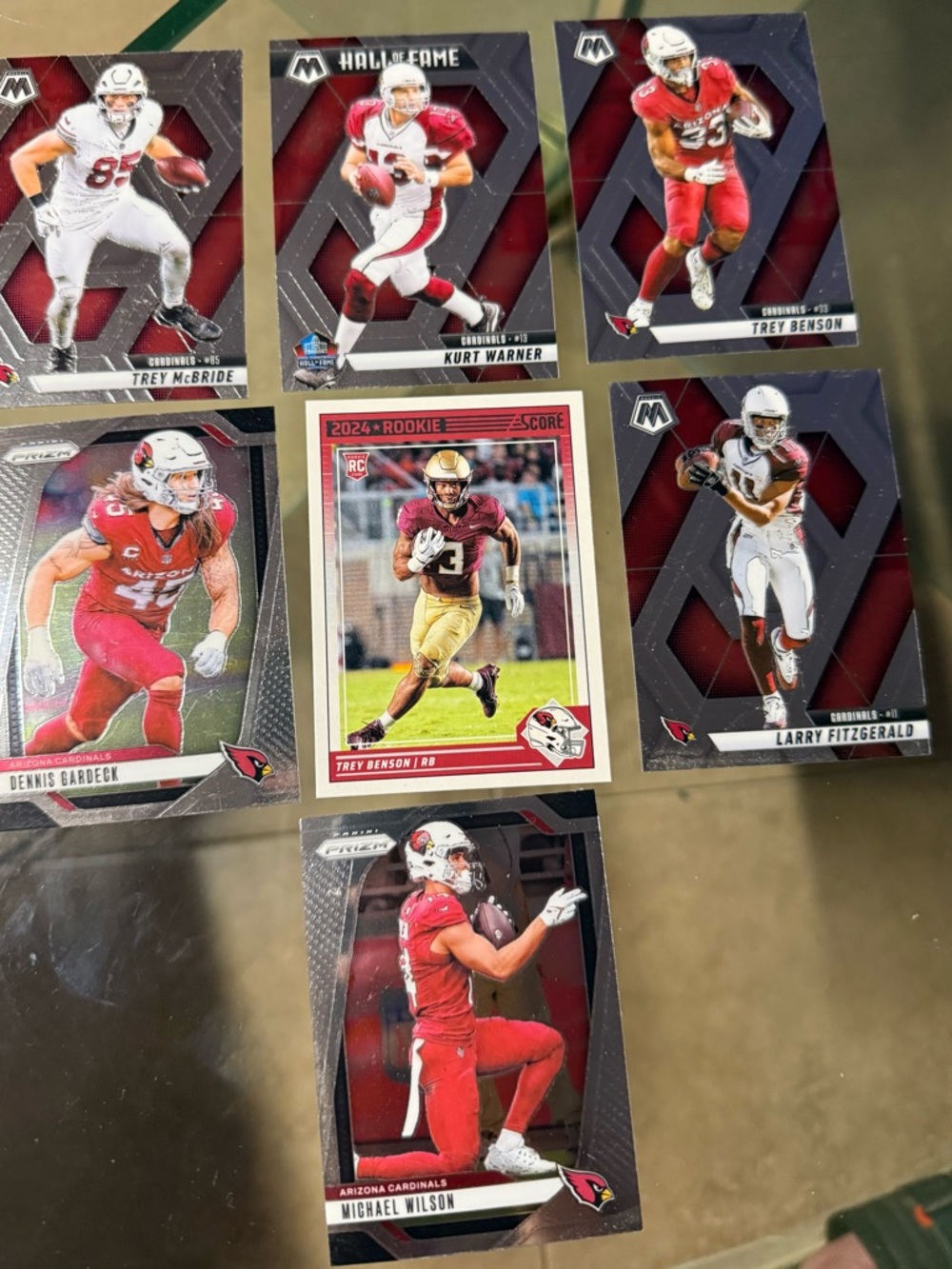 7 card lot Arizona Cardinals Michael Wilson Trey Benson rc